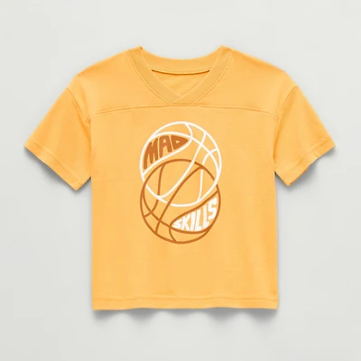 Okie Dokie Toddler & Little Boys V Neck Short Sleeve Regular Fit Graphic T-Shirt
