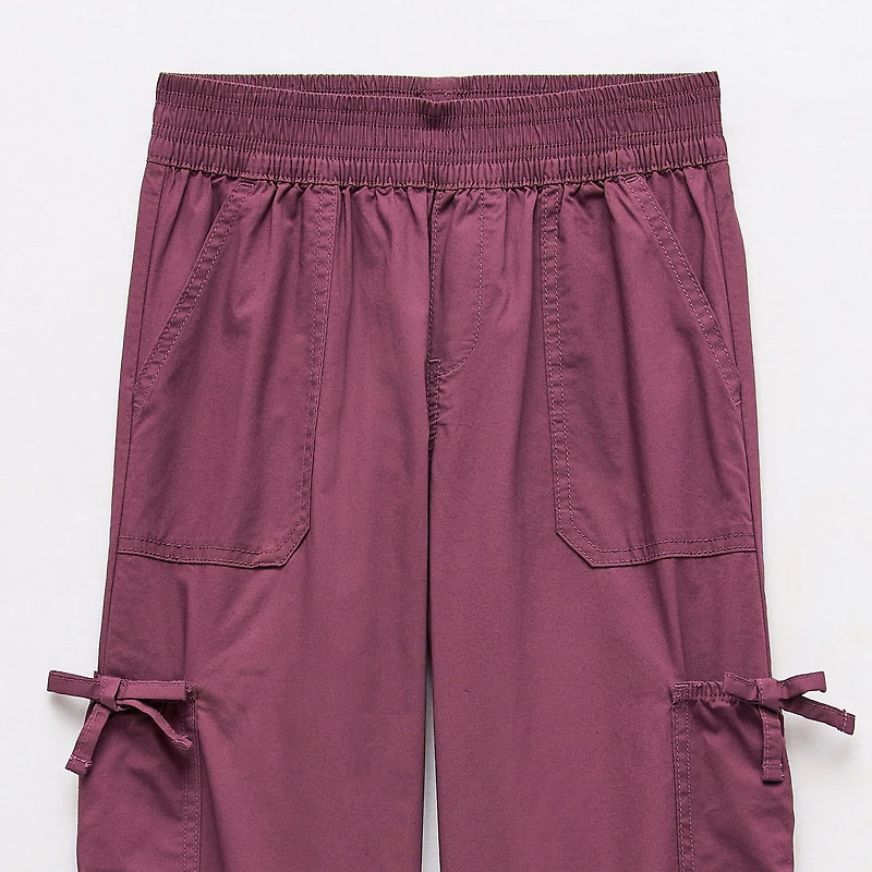 Thereabouts Little & Big Kid Girls Mid Rise Wide Leg Cargo Pant