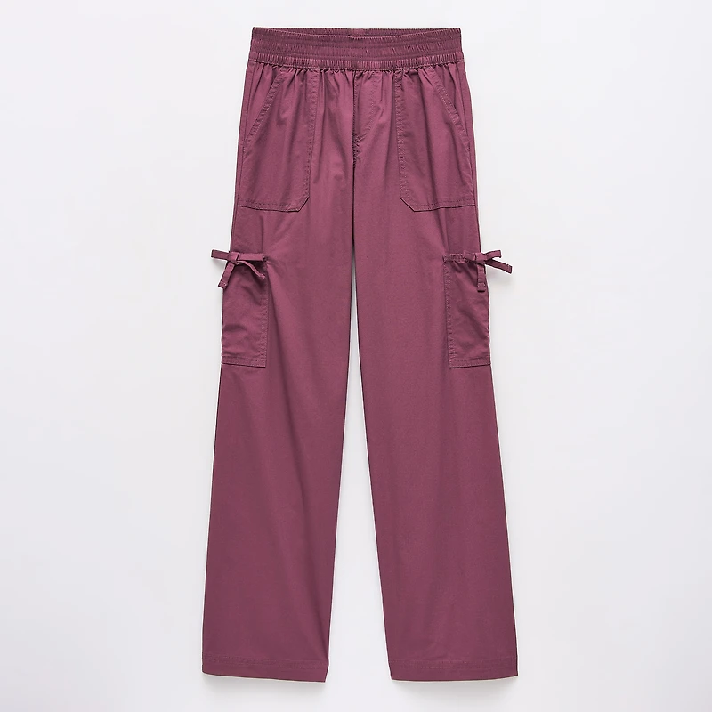 Thereabouts Little & Big Kid Girls Mid Rise Wide Leg Cargo Pant