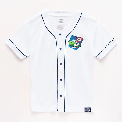 Little & Big Kid Boys V Neck Super Mario Yoshi Short Sleeve Jersey