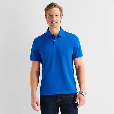 St. John's Bay Premium Stretch Mens Slim Fit Short Sleeve Polo Shirt