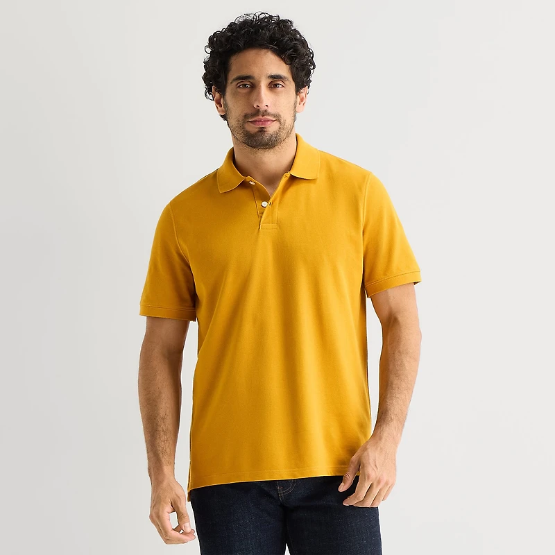 St. John's Bay Premium Stretch Mens Classic Fit Short Sleeve Polo Shirt