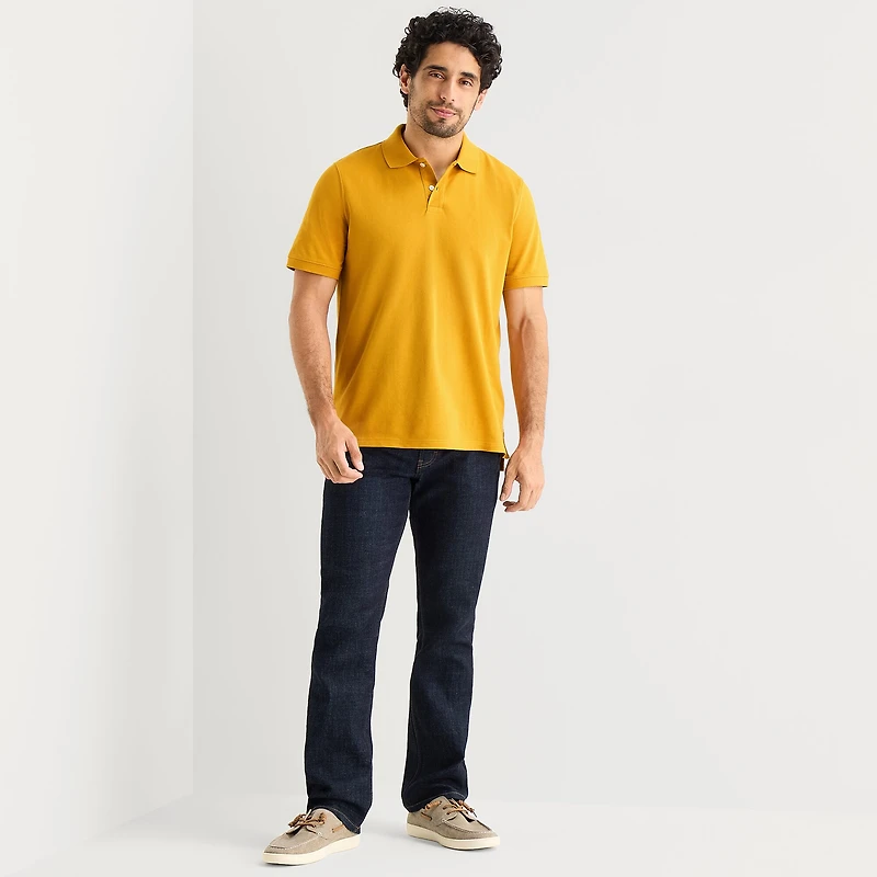 St. John's Bay Premium Stretch Mens Classic Fit Short Sleeve Polo Shirt