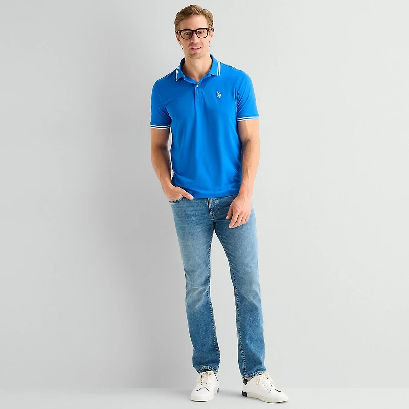 U.S. Polo Assn. Performance Interlock Mens Classic Fit Short Sleeve Shirt