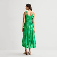 Isabel & Nina Womens Midi Scoop Neck Sleeveless Maxi Dress