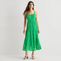 Isabel & Nina Womens Midi Scoop Neck Sleeveless Maxi Dress