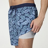 Free Country Mens 7" Camouflage Swim Trunks