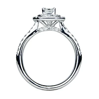 Signature By Modern Bride Womens 1/2 CT. T.W. Natural White Diamond 14K Gold Halo Bridal Set