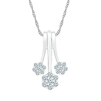 Womens / CT. T.W. Natural White Diamond 10K Gold 18 Inch Pendant Necklace