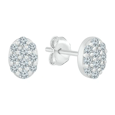 3/8 CT. T.W. Natural White Diamond 10K Gold 7.1mm Stud Earrings