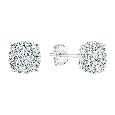 1/4 CT. T.W. Natural White Diamond 10K Gold 5.8mm Stud Earrings