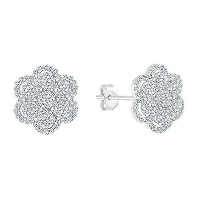 1/3 CT. T.W. Natural White Diamond 10K Gold 11.5mm Stud Earrings