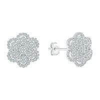 1/3 CT. T.W. Natural White Diamond 10K Gold 11.5mm Stud Earrings