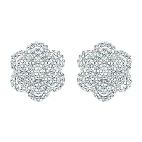 1/3 CT. T.W. Natural White Diamond 10K Gold 11.5mm Stud Earrings