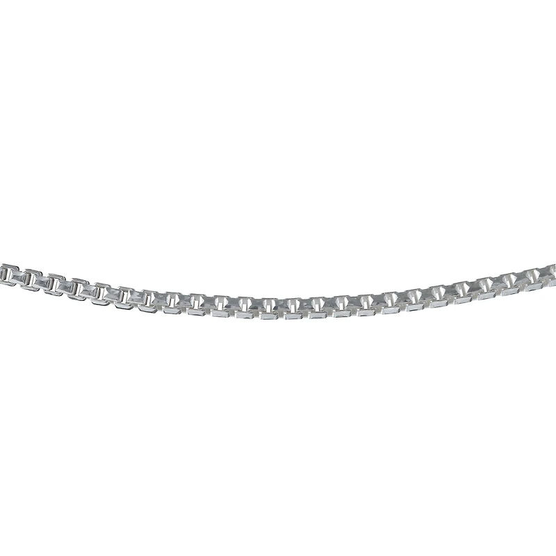 Made in Italy Womens Sterling Silver 30 Inch Box Chain Necklace