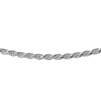 Made in Italy Unisex Adult Sterling Silver 30 Inch Rope Chain Necklace