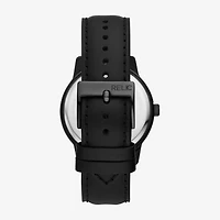 Relic By Fossil Mens Multi-Function Black Leather Strap Watch Zr15999