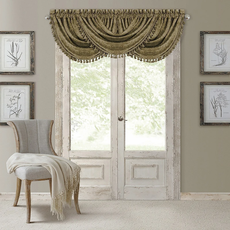 Threadmade Antonia Rod Pocket Waterfall Valance