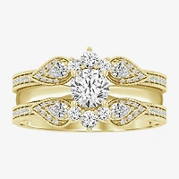 Womens 3/ CT. T.W. Natural White Diamond 14K Gold Ring Guard
