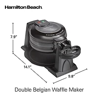 Hamilton Beach Double Belgian Waffle Maker With Removable Plates