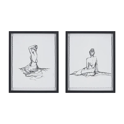 Madison Park Feminine Figures 2-pc. Framed Wall Art Set