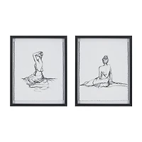 Madison Park Feminine Figures 2-pc. Framed Wall Art Set
