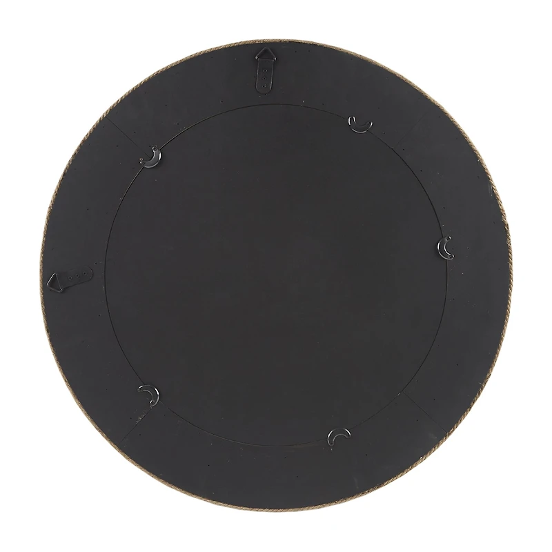Madison Park Cove Round Jute Decorative Wall Mirror