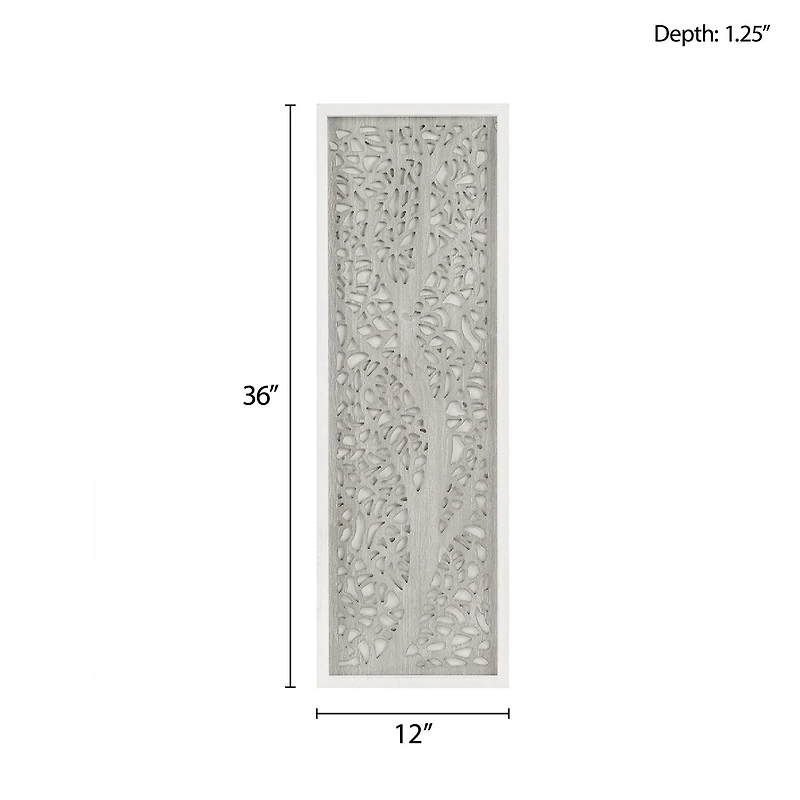 Madison Park Laurel Branches Laser Cut Tree Wood Wall Art