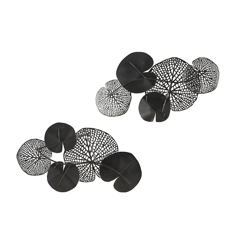 Madison Park Lenzie Lily Pad Leaves Metal 2-pc. Wall Art Set