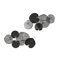 Madison Park Lenzie Lily Pad Leaves Metal 2-pc. Wall Art Set