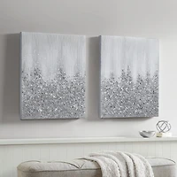 Madison Park Glimmer Heavily Embellished 2pc Set Canvas Art