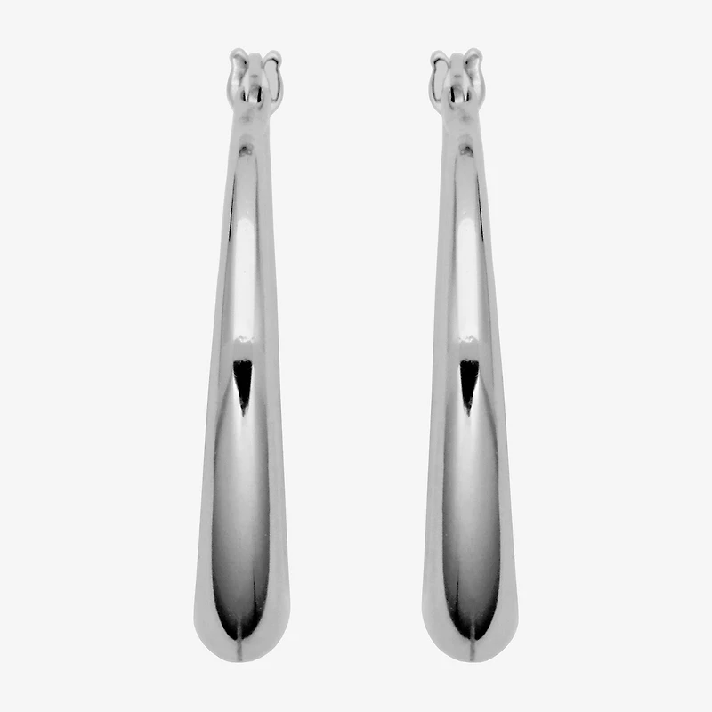 Sterling Silver Graduated Hoop Earrings