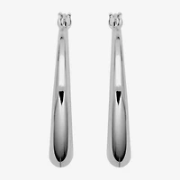 Sterling Silver Graduated Hoop Earrings