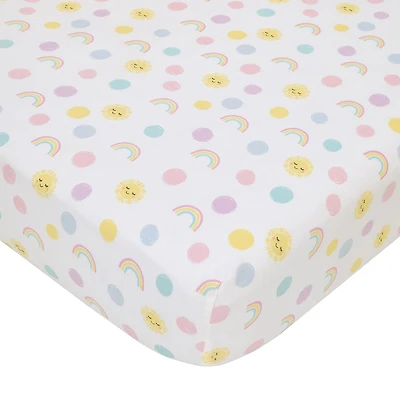 Nojo Sunshine And Rainbow Crib Sheet