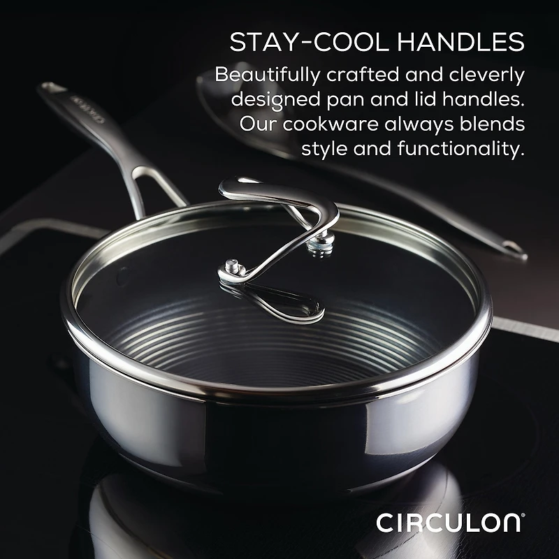 Circulon Steelshield Stainless Steel 3.5-qt. Chef Pan with Lid