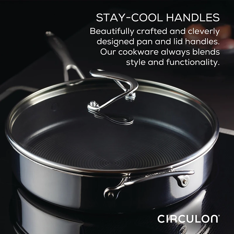 Circulon Steelshield Stainless Steel 5-qt. Saute Pan