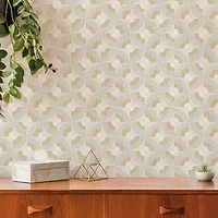 Tempaper Grasscloth Fan Peel & Stick Wallpaper