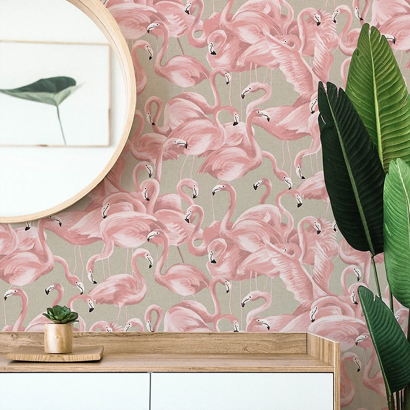 Tempaper Flamingo Peel & Stick Wallpaper