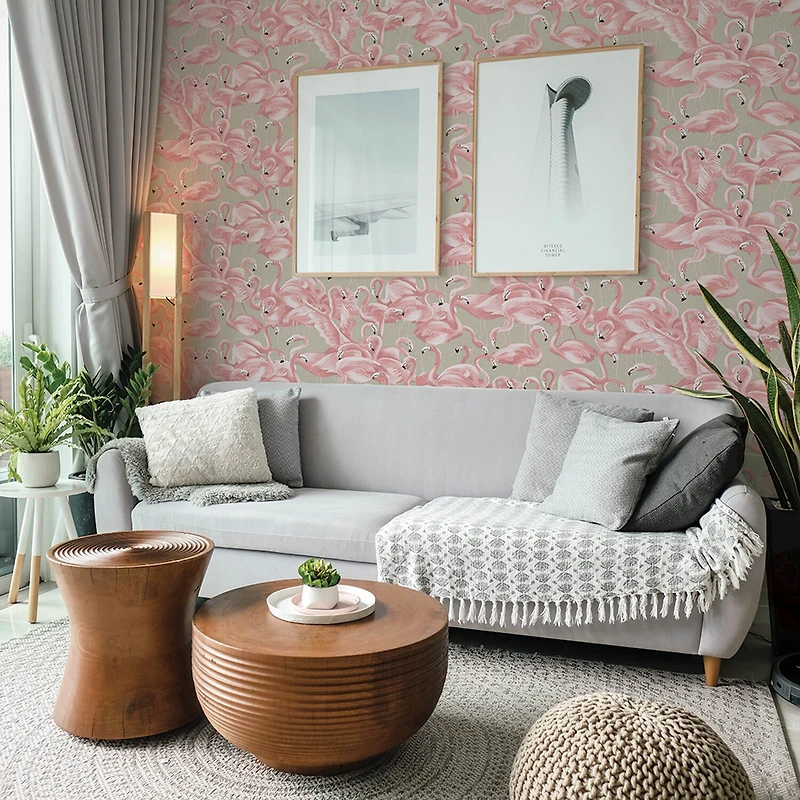 Tempaper Flamingo Peel & Stick Wallpaper