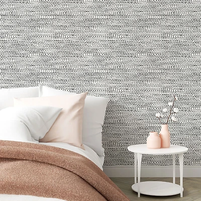 Tempaper Morie Black Peel & Stick Wallpaper