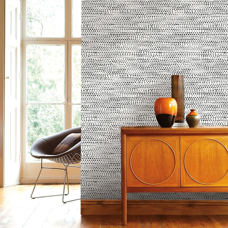 Tempaper Morie Black Peel & Stick Wallpaper