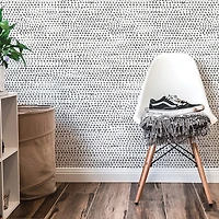 Tempaper Morie Black Peel & Stick Wallpaper