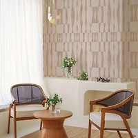 Tempaper Grass Geo Jute Peel & Stick Wallpaper
