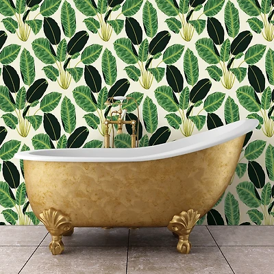 Tempaper Hojas Cubanas Peel & Stick Wallpaper