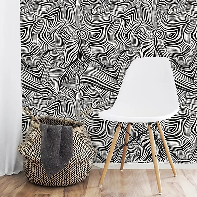 Tempaper Zebra Marble Peel & Stick Wallpaper