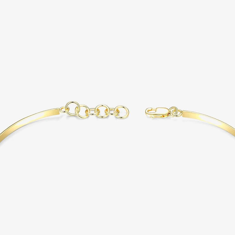 14K Gold over Silver Gemstone Flower Bangle Bracelet