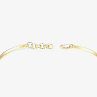 14K Gold over Silver Gemstone Flower Bangle Bracelet