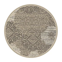 Radici Pisa Modern Geometric Contemporary Indoor Round Area Rug