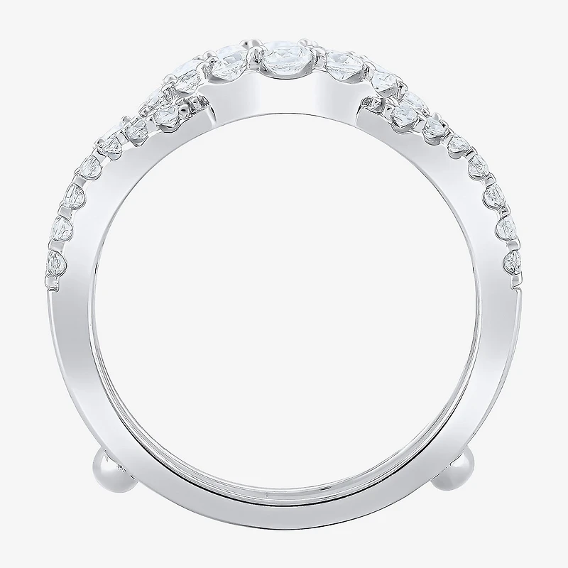 Womens 3/4 CT. T.W. Lab Grown White Diamond 10K Gold Ring Guard