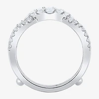 Womens 3/4 CT. T.W. Lab Grown White Diamond 10K Gold Ring Guard